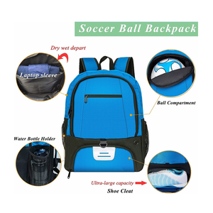 Flp Gears OEM/ODM Casual Large Sport Soccer Backpack with Oxford Fabric USB & Zipper Closure Customizable for <b>Baseball</b> & Laptop - Product Image 4