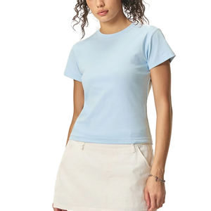 Nueva Camiseta Básica de Algodón para Hombre y Mujer, Estilo Casual, Oversize, Unisex, con Estampado de Letras, Estilo Escolar/Universitario - Product Image 5