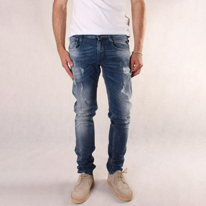Men’s Custom Ripped <b>Jeans</b> High Street Retro Fashion Casual <b>Soft</b> Comfortable Denim Pants Wholesale - Product Image 6