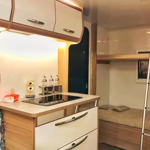 Off Road Tiny <b>Camping</b> RV Travel Trailer Compact Caravan Mini Camper Towable Unit with <b>Kitchen</b> Sleeping Space Adventure Use - Product Image 5