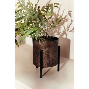 Maceta de Hierro Dorado Nórdico con Soporte Metálico Alto, Resistente al Óxido, Decorativa, para Plantas, para Decoración de Sala de Estar y Jardín - Product Image 4