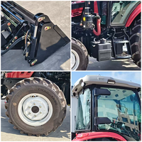 Tracteur agricole à roues 4x4 Vanguard 80HP avec cabine climatisée, forte pression hydraulique, capacité de levage élevée pour les projets d'agriculture moderne