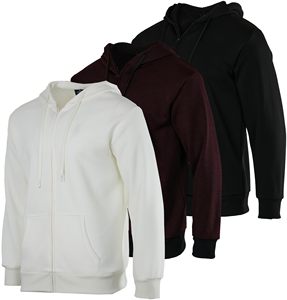 Kangaroo Pocket Adjustable <b>Hood</b> Ribbed Cuffs Quality Fabric Stylish Modern Autumn Digital Printing Men's <b>Zipped</b> <b>Hood</b> - Product Image 3