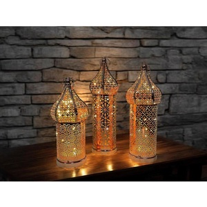 Lanterne porte-bougie suspendue/de table en fer noir de style marocain antique, écologique, durable, faite à la main, décoration intérieure, mariage - Product Image 6
