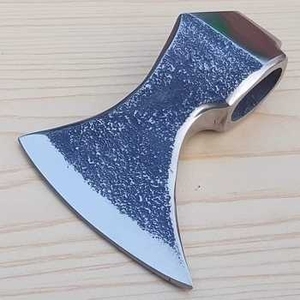 High Quality Industrial Stainless Steel Damascus Flat Backed Handmade Pizza Cutter <b>Axe</b> Head 20-Inch Rose Wood <b>Handle</b> - Product Image 4