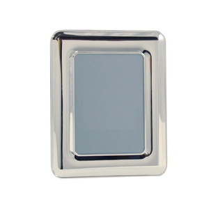 <b>Antique</b> Inspired Silver Metal Photo <b>Frame</b> Classic Wave Design Desktop Standing Picture Display for Luxury Gifting - Product Image 1