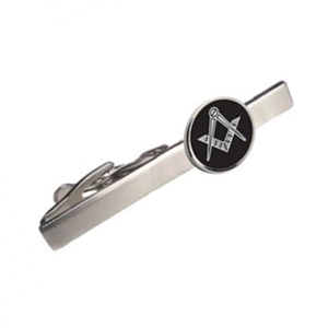Pince à cravate maçonnique avec symbole de compas carré, accessoire élégant pour homme, cadeau pour la franc-maçonnerie - Product Image 2
