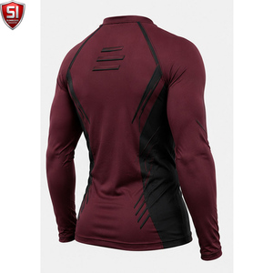 Unisex <b>Long</b> <b>Sleeve</b> Rash Guard <b>Compression</b> <b>Shirt</b> Printed Quick Dry Spandex/Polyester Sports Bodysuit Lightweight Activewear - Product Image 4