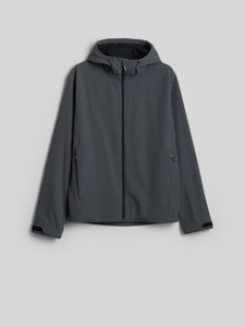 Veste softshell à capuche personnalisée pour homme, décontractée, entièrement zippée, résistante à l'eau et au vent, avec poches utilitaires, légère, pour l'extérieur - Product Image 6