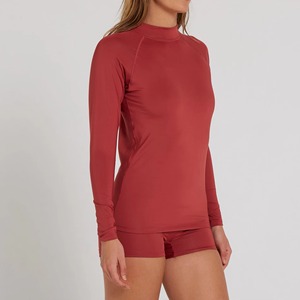 Women's Polyester/Nylon Compression Tee <b>Long</b> <b>Sleeve</b> Fitness <b>Base</b> <b>Layer</b> Anti-UV UPF50+ Breathable Moisture Wicking Rash Guard - Product Image 3