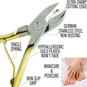 Stainless Steel Nail Art Cuticle Nippers Manicure Scissors Cuticle Clippers Trimmer Dead Skin <b>Remover</b> Cutters Finger Care Tool - Product Image 3
