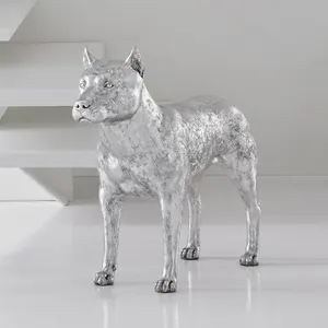 Sculpture d'animal en aluminium plaqué or, faite à la main, de luxe, moderne, antique, polie, décoration intérieure, style maison, objet de collection - Product Image 1