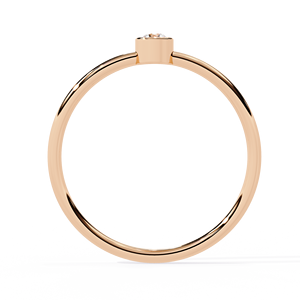 Anillo de Oro de 10K con Diamante Cultivado en Laboratorio con Corte Esmeralda Premium, Exquisito Anillo de Compromiso Solitario con Diamante Ético Certificado por IGI - Product Image 5
