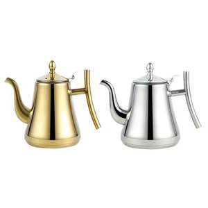 Théière en acier inoxydable martelé avec poignée, cafetière arabe, bouilloire à thé en métal pour la maison, l'hôtel, le restaurant - Product Image 2