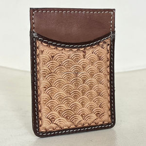 Nouveau porte-cartes en cuir usiné de luxe fabriqué à la main sac à main marron véritable cuir de vache RFID bloc affaires et voyage porte-cartes de crédit - Product Image 5