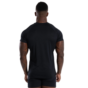 T-shirt de sport pour homme, coupe athlétique, compression, séchage rapide, respirant, col rond, manches courtes, écologique, pour la gym, la course à pied - Product Image 2