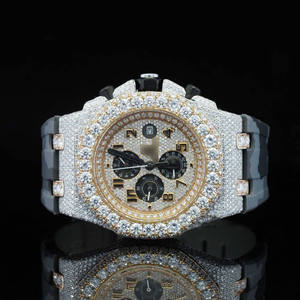 Stylish Luxury Men's Mechanical <b>Watch</b> with Glass Dial 40mm Round <b>Case</b> Stainless Steel Strap 3BAR Water Resistant Customizable - Product Image 1