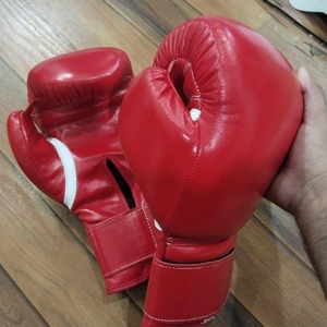 OEM Latest Model Professional Boxing Sparring <b>Gloves</b> Red Genuine Leather Lightweight Non-Slip Hand Grips Customizable Name - Product Image 5