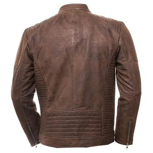 Outdoor Winter Warm New Fashionable Customized <b>Brown</b> Winter Leather Bomber Windbreaker Jacket for Men Handmade High Quality - Product Image 2