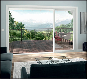 WISE COMPANY <b>Sliding</b> Glass Door Aluminum Frame Powder Coated Modern Villa Outdoor Use Windproof All Seasons Black Silver <b>White</b> - Product Image 3