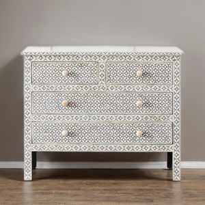 ILAHI's Bone Inlay <b>Drawer</b> Modern Design Agate Detailing <b>Storage</b> Portable Home Furniture - Product Image 6