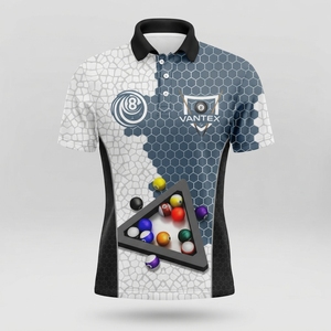 Paño de Mesa de Billar Personalizado con Estampado 3D para Hombre, Uniforme de Torneo de Billar de Manga Corta de Poliéster, Ropa de Equipo, Talla Personalizada Aceptada - Product Image 5