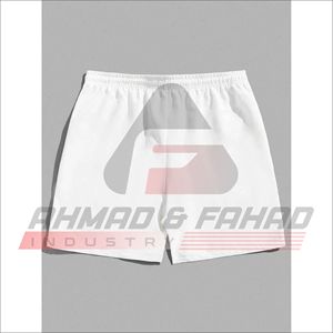Shorts de sport pour homme en tricot rouge à séchage rapide, coupe classique, design uni - Product Image 2