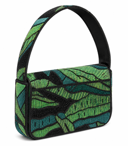 Sac à bandoulière léger de luxe fait main moderne durable en perles de verre abstraites motif feuille tropicale pour femme, personnalisable OEM ODM - Product Image 2