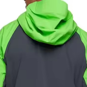 Veste de pluie à capuche 100% polyester imperméable, respirante et coupe-vent avec logo personnalisé pour hommes adultes, envoyée par Dress Sports - Product Image 5