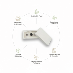 Boîte d'emballage cosmétique en papier kraft écologique |   Boîte en papier élégante et recyclable pour les produits de soins de la peau, de beauté et de soins personnels - Product Image 6
