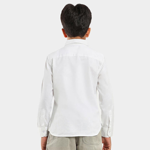 Camisa de Uniforme Escolar Blanca de Manga Corta para Niños de Primaria, Conjunto de 2 Piezas, Corte Formal, Fácil de Planchar, Poliéster y Algodón - Product Image 5