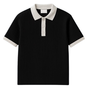 Casual Button for Mens Knitted Striped <b>Summer</b> <b>Shirt</b> Short Sleeve 100% Cotton Anti-Pilling Custom Logo Soft <b>Shirts</b> - Product Image 1