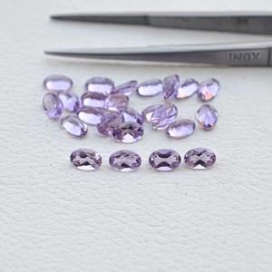 พลอยอะมีทิสต์ธรรมชาติจากบราซิล ขนาด 4 มม. 5 มม. ทรงรีเจียระไน คุณภาพ AAA สีม่วง จากผู้ส่งออกอินเดีย - Product Image 2