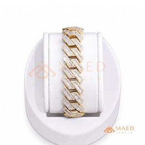 Bracelet à maillons fins en moissanite dorée, bijoux de luxe à la mode de New York, cadeau élégant pour un usage quotidien - Product Image 5