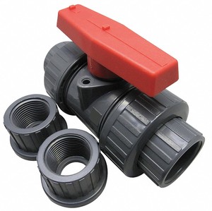 วาล์วบอล PVC แบบ C-Way พร้อมซีล NBR แบบมือหมุน ควบคุมด้วยมือ สำหรับบำบัดน้ำ อุณหภูมิสูง รองรับ OEM ปรับแต่งได้ ขนาด 2 นิ้ว - Product Image 5