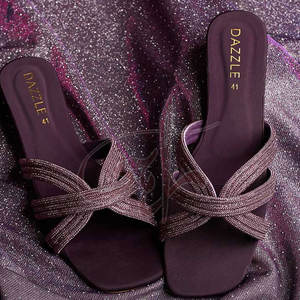 Cris-Crossed Beadwork Printed Handmade Anti-Slippery Gel Midsole Genuine <b>Leather</b> Outsole All Seasons Fashion Trend Slides - Product Image 2