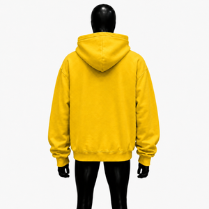 <b>Yellow</b> Oversized Zip Up <b>Hoodie</b> Red Graphic Print Unisex Streetwear Fashion Full Zipper Hooded Sweatshirt For <b>Men</b> Women Casual - Product Image 2