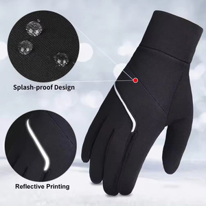 Gants de course thermiques à haute visibilité avec bande réfléchissante, équipement de sport respirant pour le froid - Product Image 5
