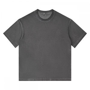 เสื้อยืดพิมพ์ลายกราฟิกสไตล์วินเทจทรงโอเวอร์ไซส์ผ้าคอตตอนหนานุ่มสำหรับผู้ชาย ขายส่งเสื้อยืดเปล่าแบบวินเทจ - Product Image 5