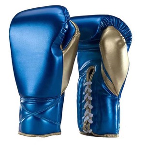 Gants de boxe professionnels en cuir véritable à lacets, de bonne qualité, avec logo personnalisé, nouveau design, dernière collection. - Product Image 6