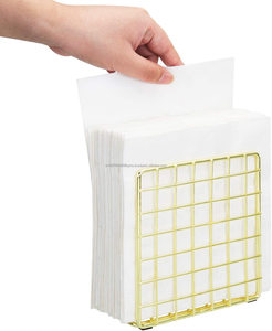 Soporte de tejido de metal multifuncional Patrón de malla de color negro Nuevo estilo último servilletero para restaurantes de hotel y usos de oficina - Product Image 5