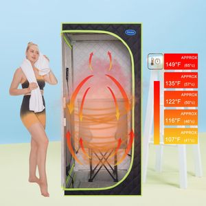 Tenda Sauna Portatile Plus a Infrarossi Lontani per Terapia Detox e Relax, per Uso Domestico, Grande, in Acciaio Inossidabile - Product Image 4