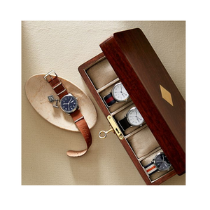 Boîte à montres en bois de qualité supérieure, boîte de rangement pour montres avec 4 emplacements, artisanat, logo personnalisé, vente en promotion - Product Image 5