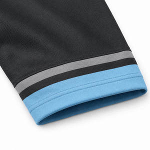 เสื้อฮอกกี้น้ำแข็งผู้ชายแบบกำหนดเองหมายเลข 41 สีดำสีน้ำเงินแบบซับลิเมชั่น แขนยาว ระบายความชื้นได้ดี ชุดทีม - Product Image 5