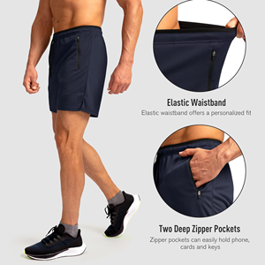 Pantalones Cortos Deportivos para Hombre de Calidad de Exportación, de Poliéster de Secado Rápido, para Correr y Hacer Ejercicio, con Marca Personalizada OEM - Product Image 3