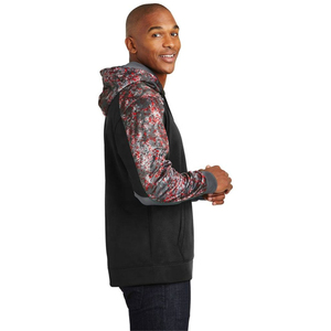 Sweat à capuche polaire hexagonal camouflage pour homme, anti-humidité, performance, vente en gros, OEM, pour salle de sport et tenue d'équipe - Product Image 3