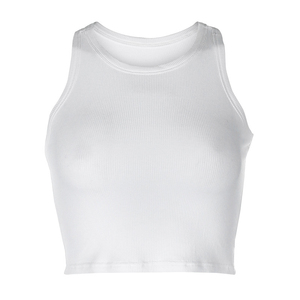 Women Knitted Solid Color Halter Neck Tank <b>Top</b> Breathable Casual Style 100% Cotton Fabric - Product Image 3