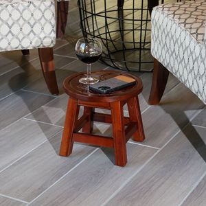 Carved Wooden <b>Step</b> <b>Stool</b> with Butterflies Kids' Furniture Cherry Color - Product Image 4