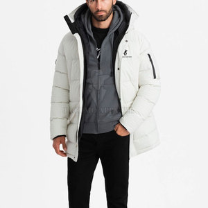 Manteau parka d'hiver long pour homme, capuche amovible, fermeture éclair intégrale, plusieurs poches, manches longues, veste décontractée pour les voyages en plein air - Product Image 2
