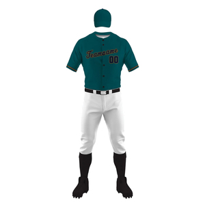 Ensembles d'uniformes de baseball pour hommes les plus vendus, fabriqués en usine, respirants, imprimés, anti-UV, évacuant l'humidité, séchage rapide, 100 % polyester - Product Image 1